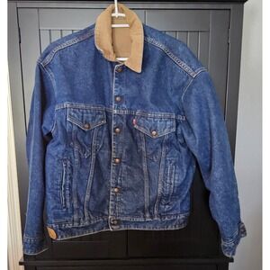 VTG Levis Reversible Jacket Medium Denim Corduroy Trucker Jacket Classic USA
